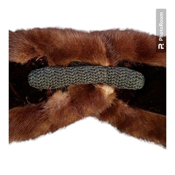 Mink Collar (brown) Extremely Soft. real mink fur VINTAGE Size 40x4 in - Picture 8 of 12